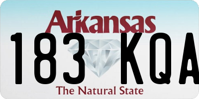 AR license plate 183KQA