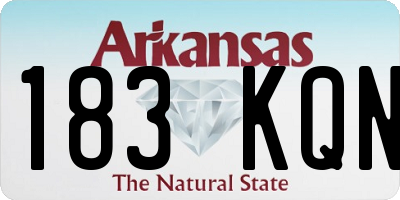 AR license plate 183KQN
