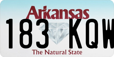 AR license plate 183KQW