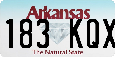 AR license plate 183KQX