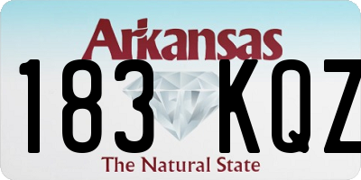 AR license plate 183KQZ