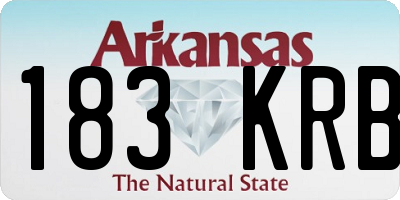 AR license plate 183KRB
