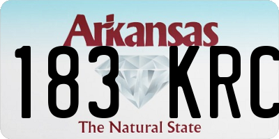 AR license plate 183KRC