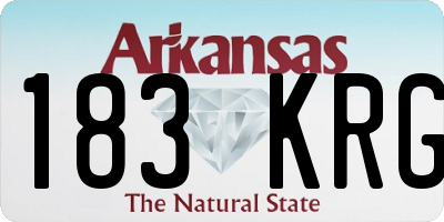 AR license plate 183KRG