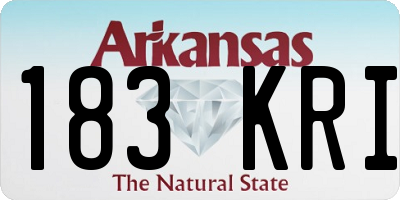 AR license plate 183KRI