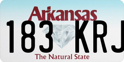AR license plate 183KRJ