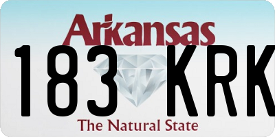 AR license plate 183KRK