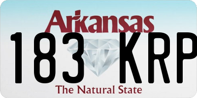AR license plate 183KRP