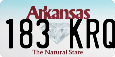 AR license plate 183KRQ