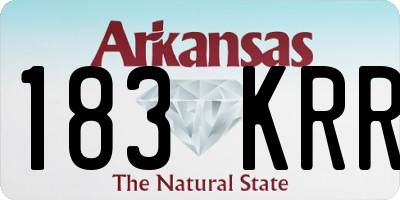 AR license plate 183KRR