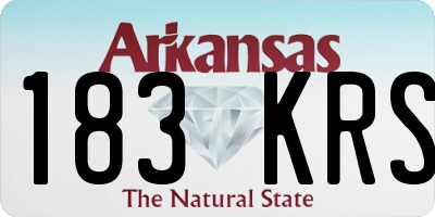 AR license plate 183KRS