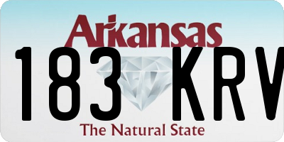 AR license plate 183KRV
