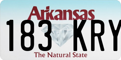 AR license plate 183KRY