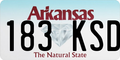 AR license plate 183KSD