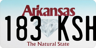 AR license plate 183KSH
