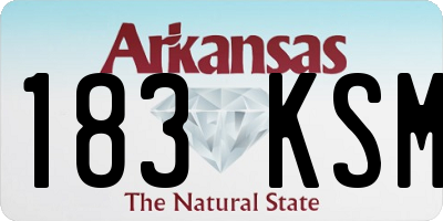 AR license plate 183KSM