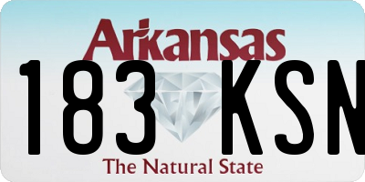 AR license plate 183KSN