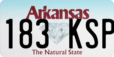 AR license plate 183KSP