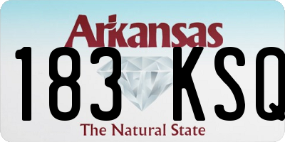 AR license plate 183KSQ