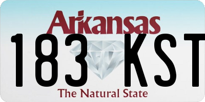 AR license plate 183KST