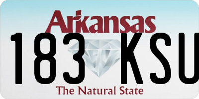 AR license plate 183KSU
