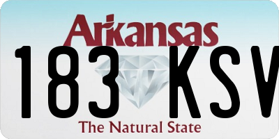 AR license plate 183KSV