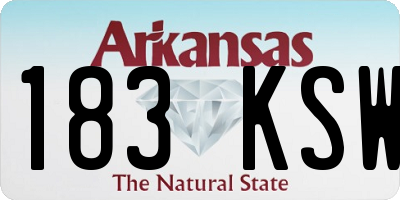 AR license plate 183KSW