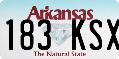 AR license plate 183KSX