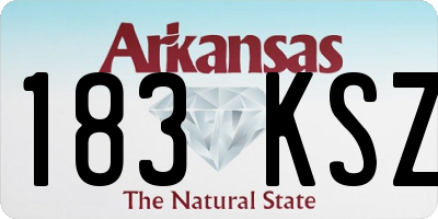 AR license plate 183KSZ