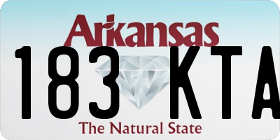 AR license plate 183KTA