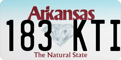 AR license plate 183KTI