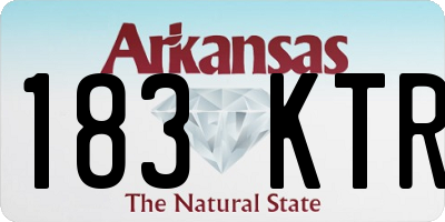 AR license plate 183KTR