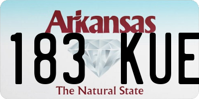 AR license plate 183KUE