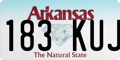 AR license plate 183KUJ