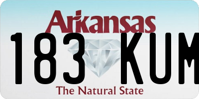 AR license plate 183KUM