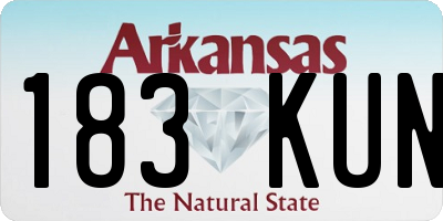 AR license plate 183KUN