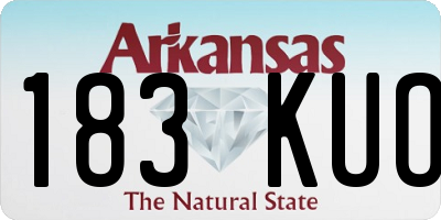 AR license plate 183KUO