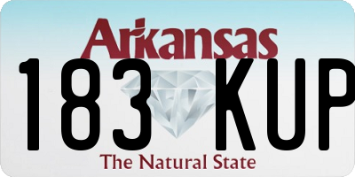 AR license plate 183KUP