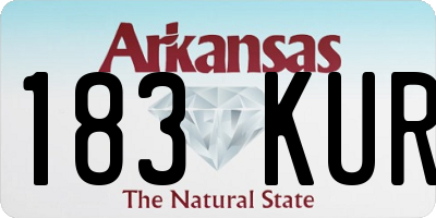 AR license plate 183KUR