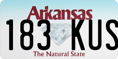 AR license plate 183KUS