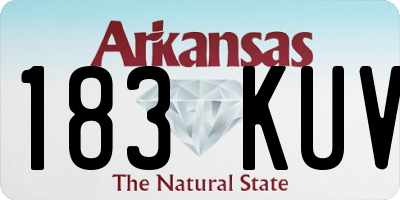 AR license plate 183KUV