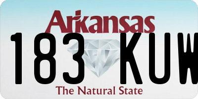 AR license plate 183KUW