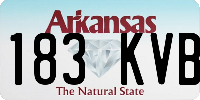 AR license plate 183KVB