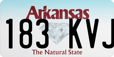 AR license plate 183KVJ
