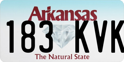 AR license plate 183KVK