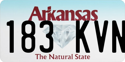 AR license plate 183KVN