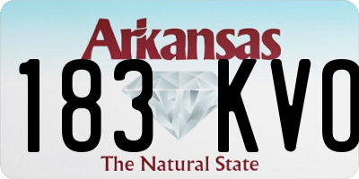 AR license plate 183KVO