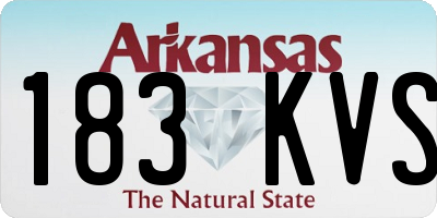 AR license plate 183KVS