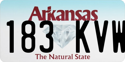 AR license plate 183KVW