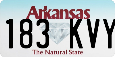 AR license plate 183KVY